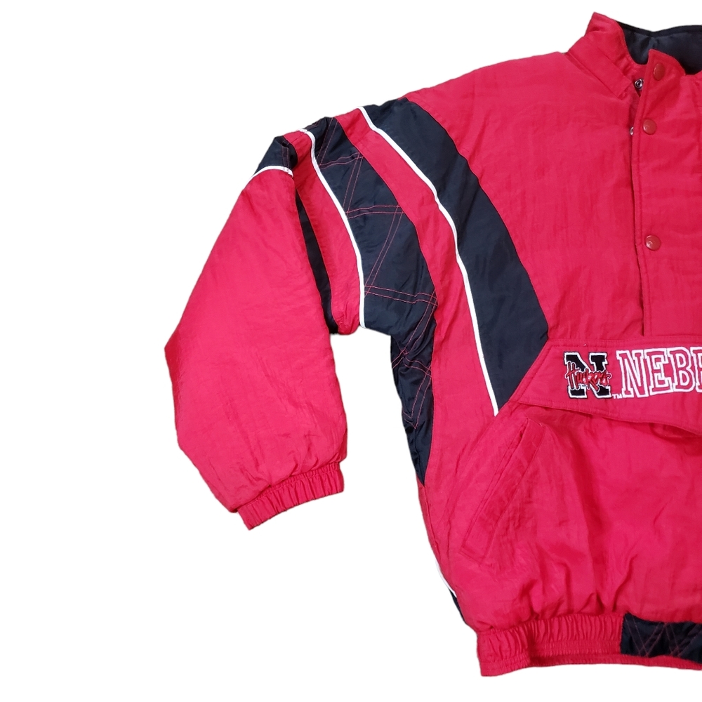 Nebraska Huskers Jacket Vintage Starter Pullover Collegiate Winter Coat Retro M - Picture 6 of 15